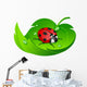 Ladybug Leaf Wall Decal