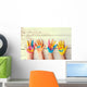 Painted Children's Hands Wall Decal