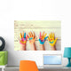 Painted Children's Hands Wall Decal