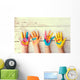Painted Children's Hands Wall Decal