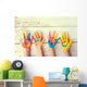 Painted Children's Hands Wall Decal