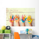 Painted Children's Hands Wall Decal