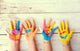 Painted Children's Hands Wall Decal