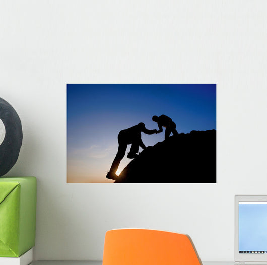 Silhouette Helping Hand between Wall Decal Design 3