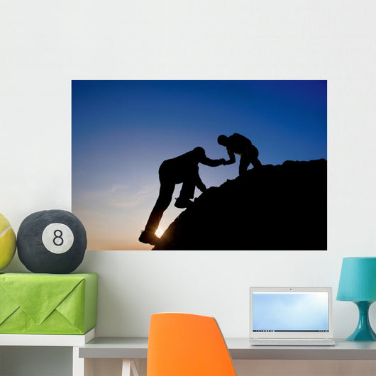 Silhouette Helping Hand between Wall Decal Design 3