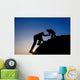 Silhouette Helping Hand between Wall Decal Design 3