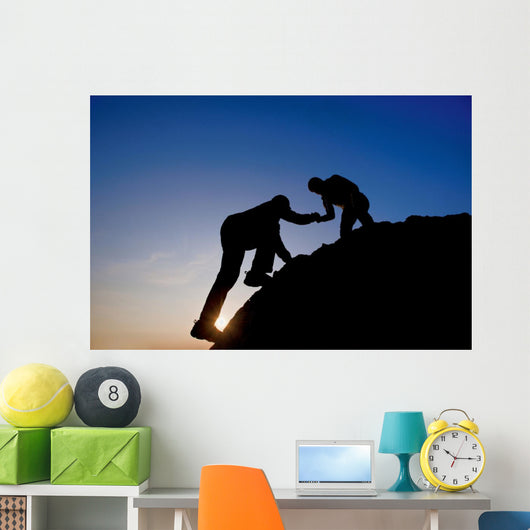 Silhouette Helping Hand between Wall Decal Design 3