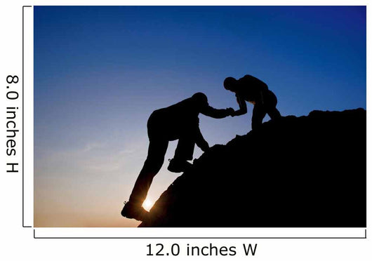 Silhouette Helping Hand between Wall Decal Design 3