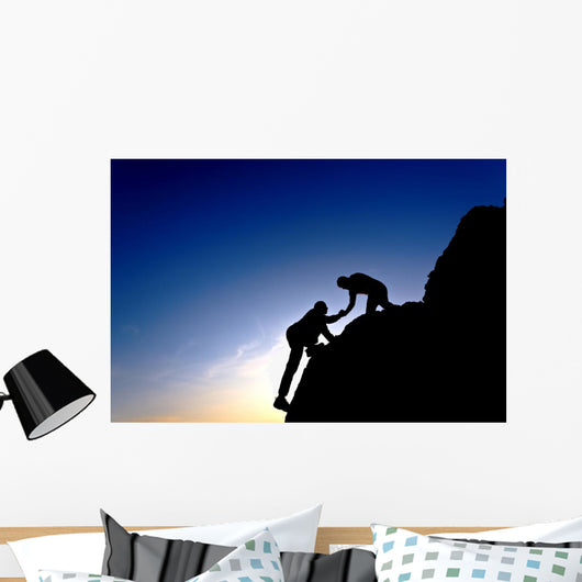 Silhouette Helping Hand between Wall Decal Design 2