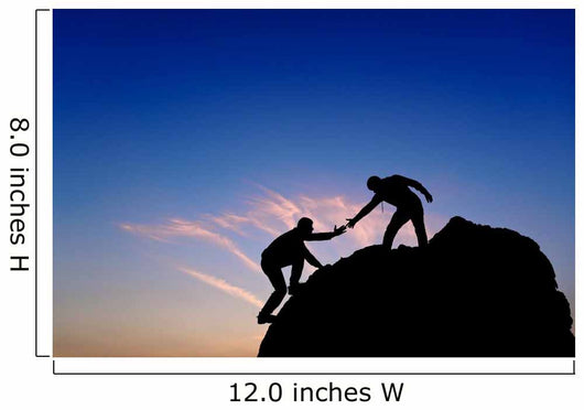 Silhouette Helping Hand between Wall Decal Design 1