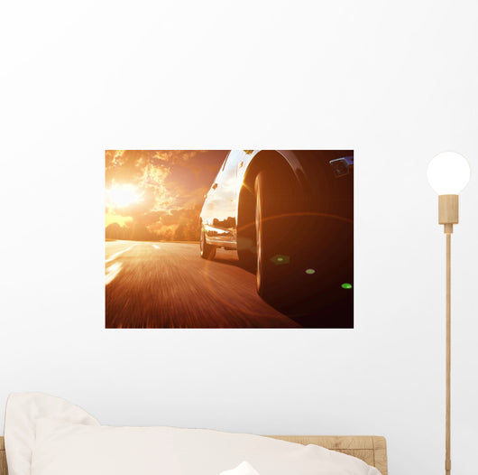 Front Side Black Car Wall Decal