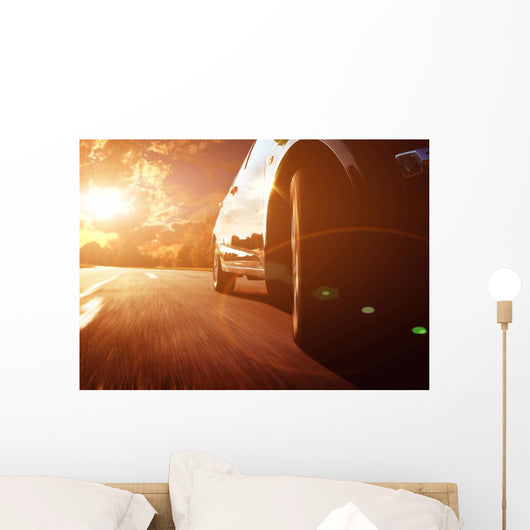 Front Side Black Car Wall Decal
