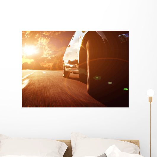Front Side Black Car Wall Decal