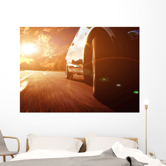 Front Side Black Car Wall Decal