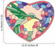 Flowers Heart Hummingbird Wall Decal