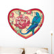 Birds Flowers Heart Wall Decal