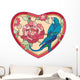 Birds Flowers Heart Wall Decal