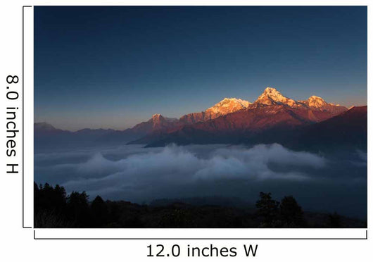 Himalaya Mountains from Poon Wall Decal Design 1