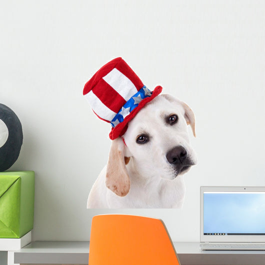 Patriotic Puppy Dog Wall Decal