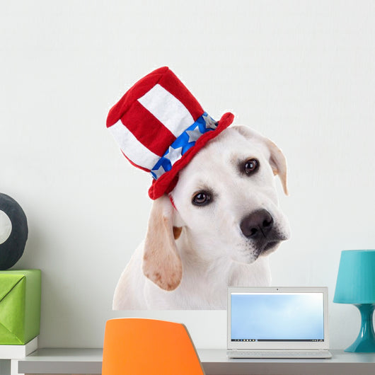 Patriotic Puppy Dog Wall Decal