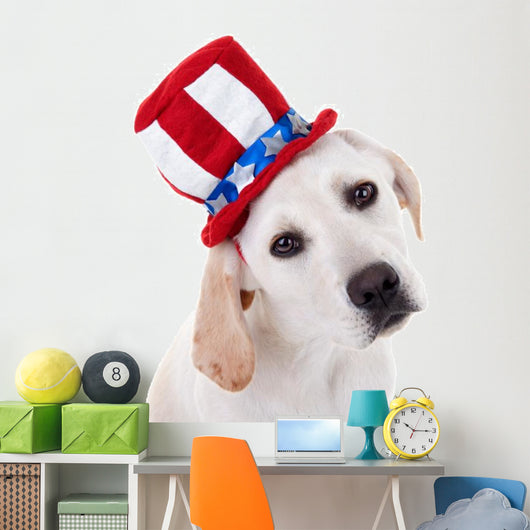 Patriotic Puppy Dog Wall Decal