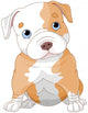 Pitbull Puppy Wall Decal
