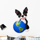 Boston Terrier Earth Day Wall Decal