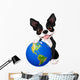 Boston Terrier Earth Day Wall Decal