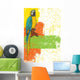 Blue and Yellow Parrot Wall Decal