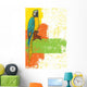 Blue and Yellow Parrot Wall Decal