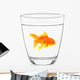 Goldfish Glass with White Wall Decal