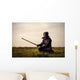 Kendo Fighter with Shinai Wall Decal