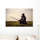 Kendo Fighter with Shinai Wall Decal