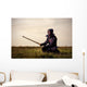 Kendo Fighter with Shinai Wall Decal