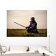Kendo Fighter with Shinai Wall Decal