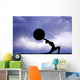 Pilates Silhouette Sunset Wall Decal