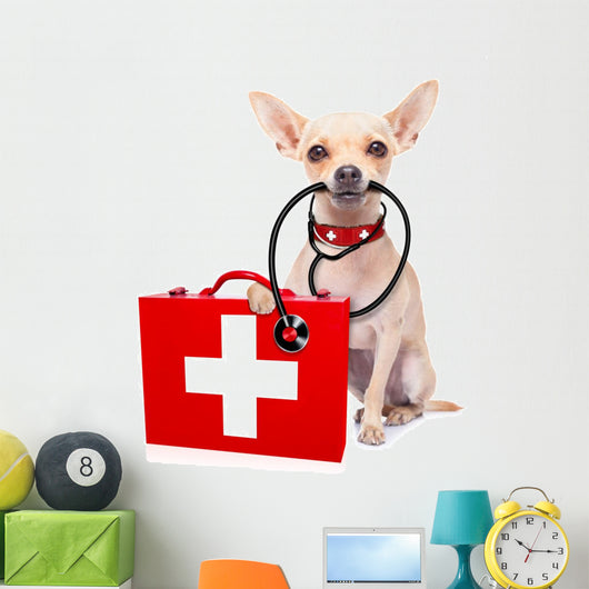 Medical Doctor Dog Wall Decal Design 2