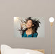 Joyful Woman with Hairstyle Wall Decal