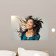 Joyful Woman with Hairstyle Wall Decal