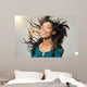 Joyful Woman with Hairstyle Wall Decal