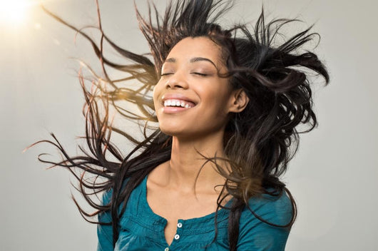 Joyful Woman with Hairstyle Wall Decal