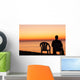 Man Sits Chair Alone Wall Decal