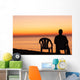 Man Sits Chair Alone Wall Decal
