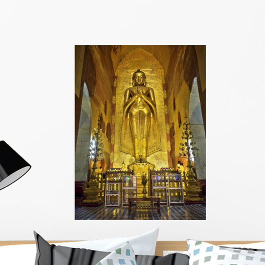 Revered Standing Buddha Statue Wall Decal