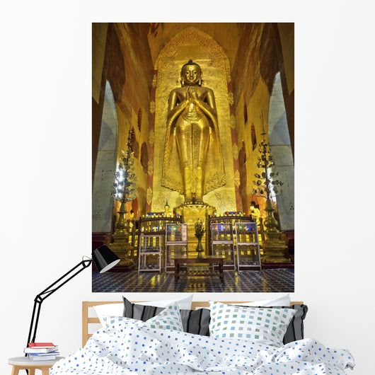 Revered Standing Buddha Statue Wall Decal