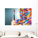 Portrait Bright Beautiful Girl Wall Decal Design 1