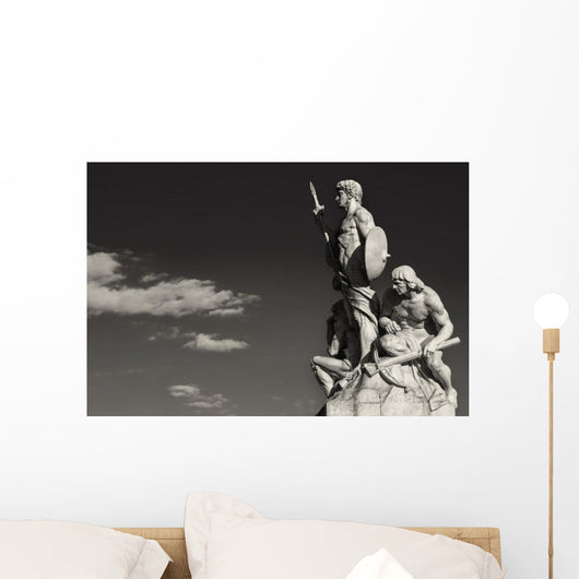 Sculpture Vittoriano Rome Black Wall Decal