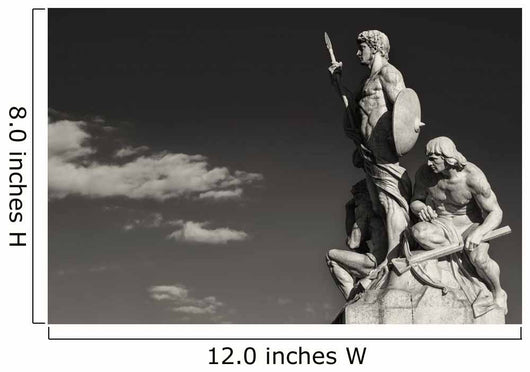 Sculpture Vittoriano Rome Black Wall Decal