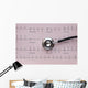 Stethoscope Overlying Ecg Ekg Wall Decal