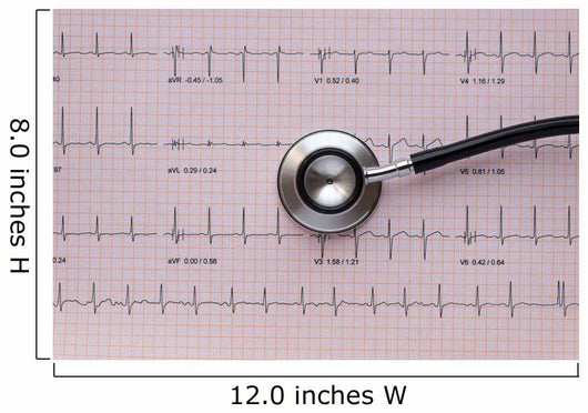 Stethoscope Overlying Ecg Ekg Wall Decal